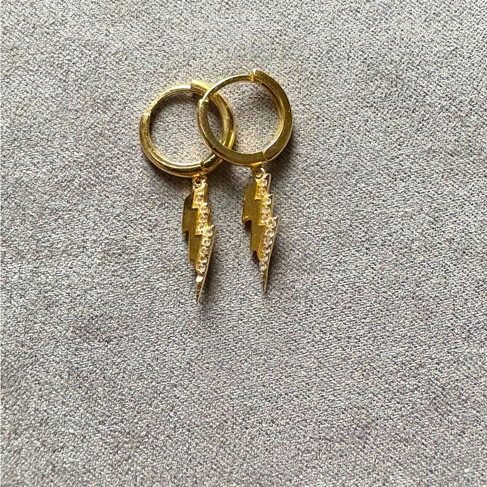 Lightning Huggie Earrings